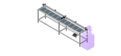 Sawing device made of aluminum profiles for igus single axles