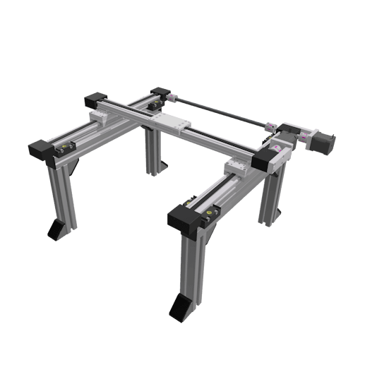 Base frame for igus flat and room gantries