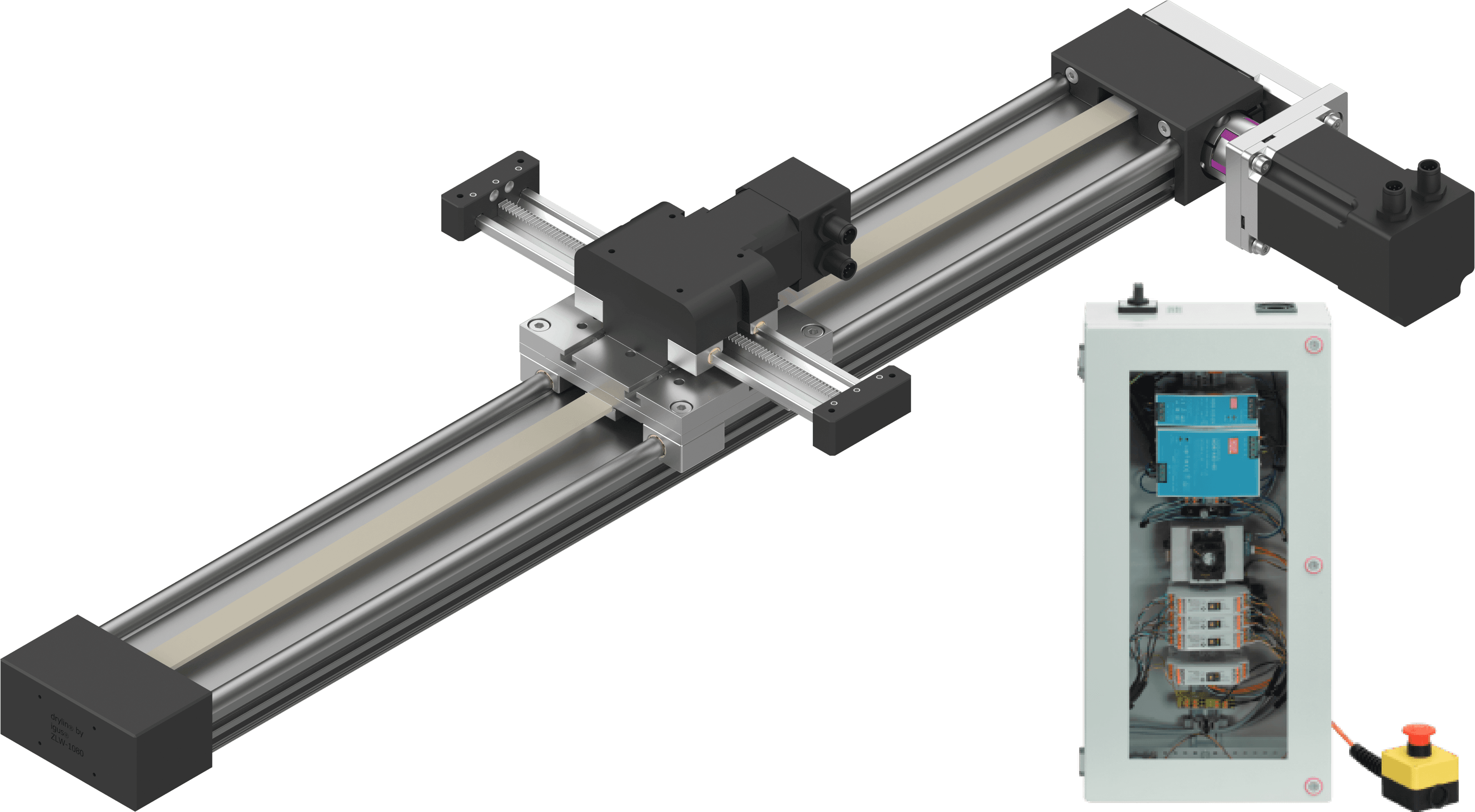 Robot linear LG-0001 | 2 eixos | 500 × 150 mm | 5 kg
