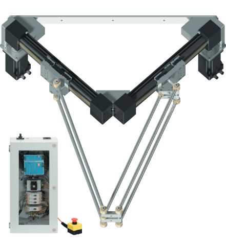 Robot delta de 2 eixos | 2 DOF | 400 mm | 5 kg