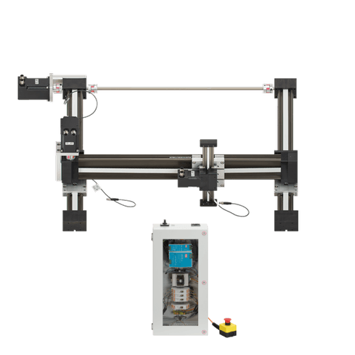 Robot cartesiano de pórtico RG-0001 | 3 DOF | 500 × 500 × 100 mm | 2,5 kg
